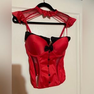 VS red corset in sz 36D.